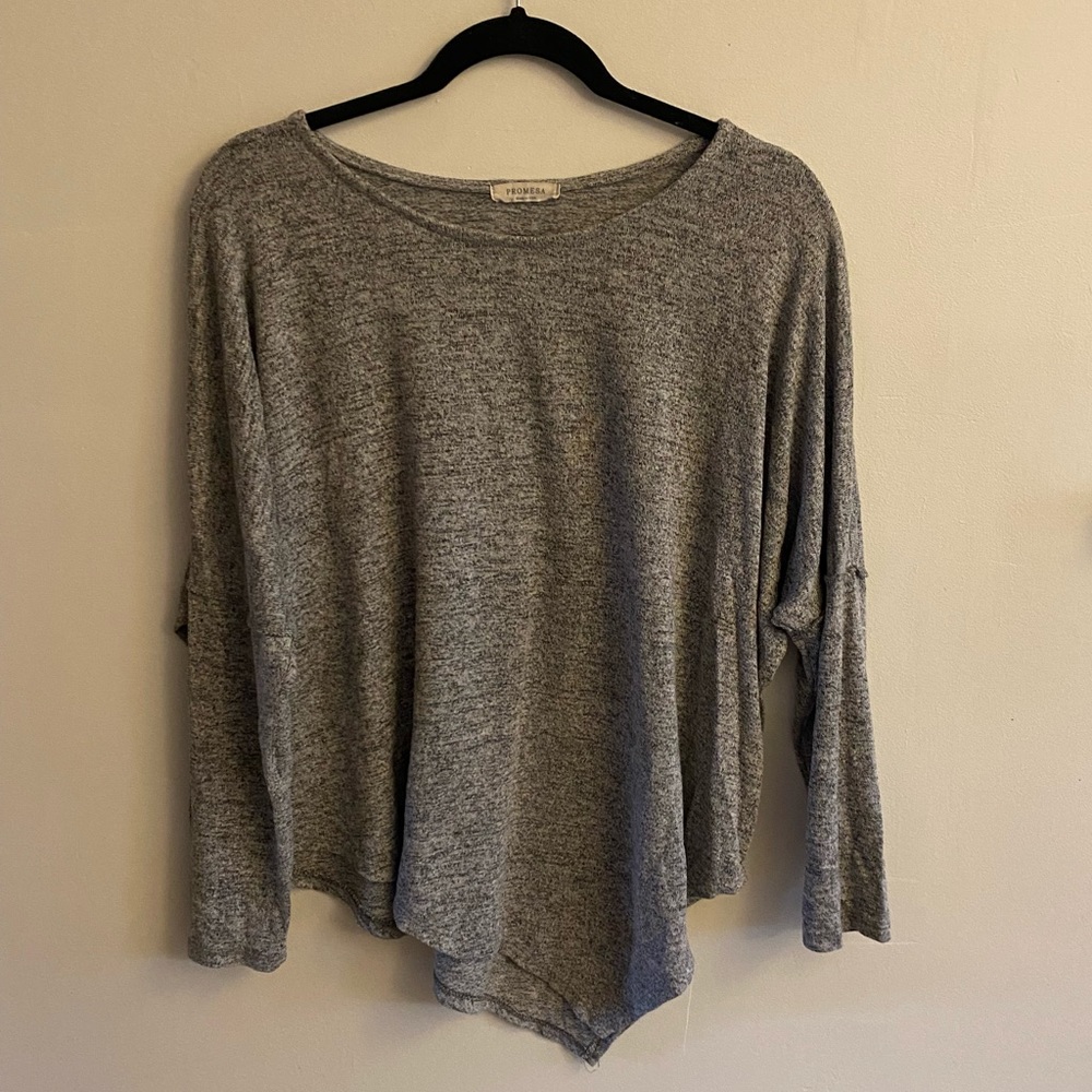 Dropped Shoulder Asymmetrical Long Sleeved Shirt